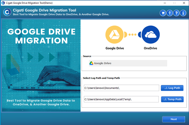 Cigati Google Drive Migration Tool