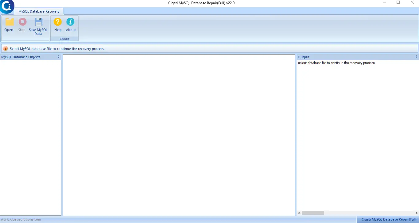 Cigati MySQL Database Repair Tool software