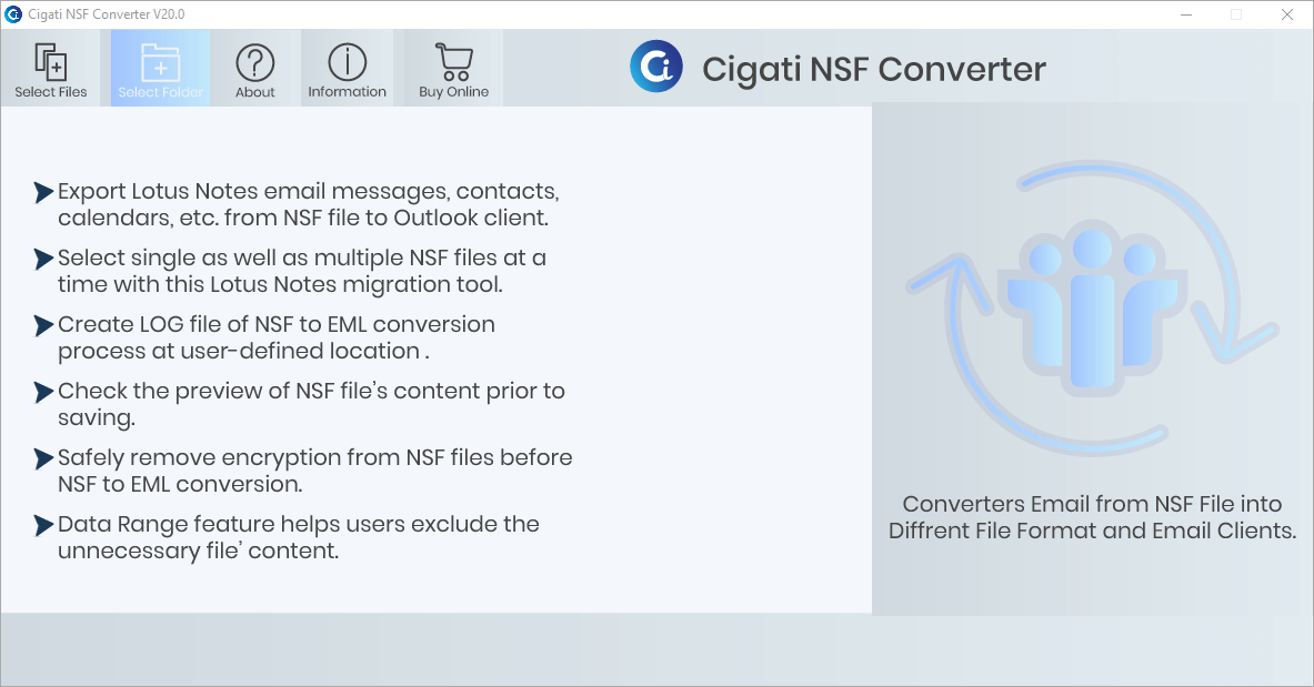 Cigati NSF Converter Tool