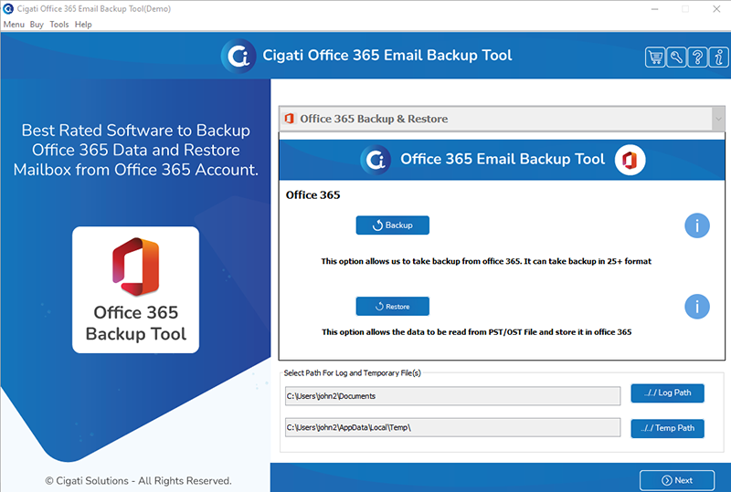 Office 365 to Office 365 Migration Tool