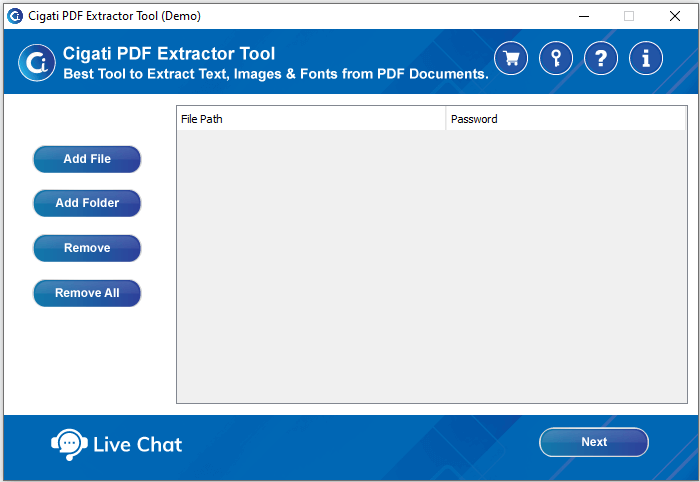 Cigati PDF Extractor Tool