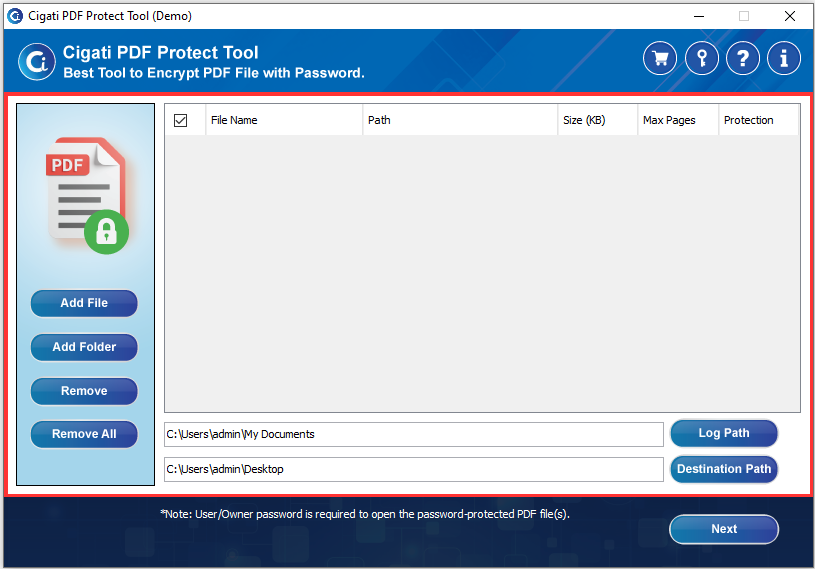 Cigati PDF Protect Tool software