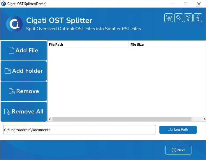 Cigati OST Splitter Tool software