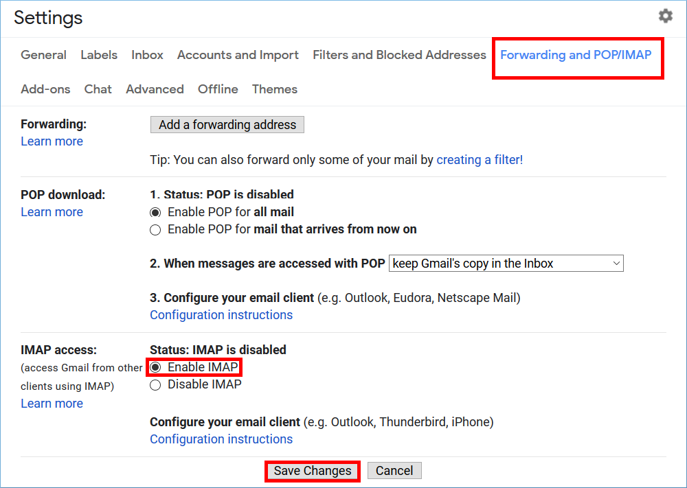 Sync Gmail with Outlook
