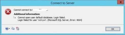  SQL Error 4064