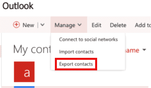 Export Contacts from Office 365 to Outlook