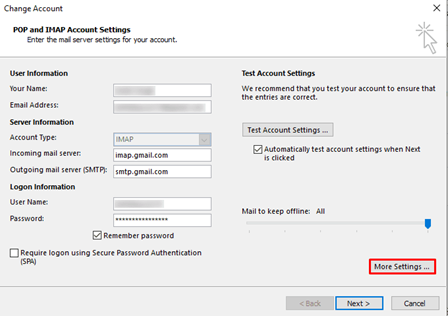 Outlook Cannot Connect to IMAP Server