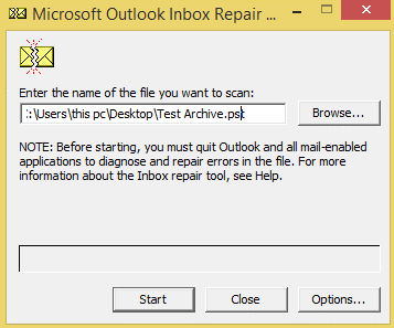 Outlook error 0x80040115