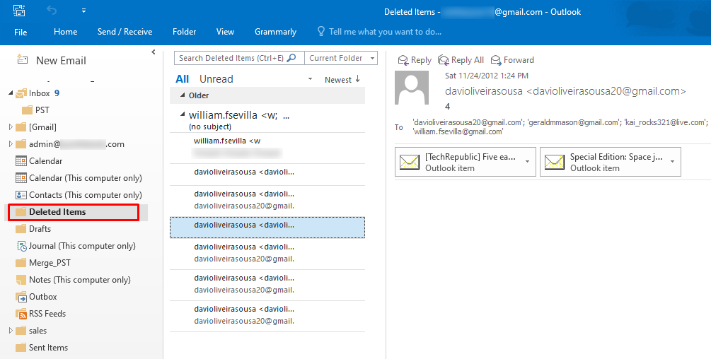 Recover Deleted Contacts from Outlook