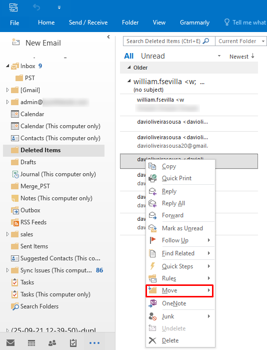 Recover Deleted Contacts from Outlook