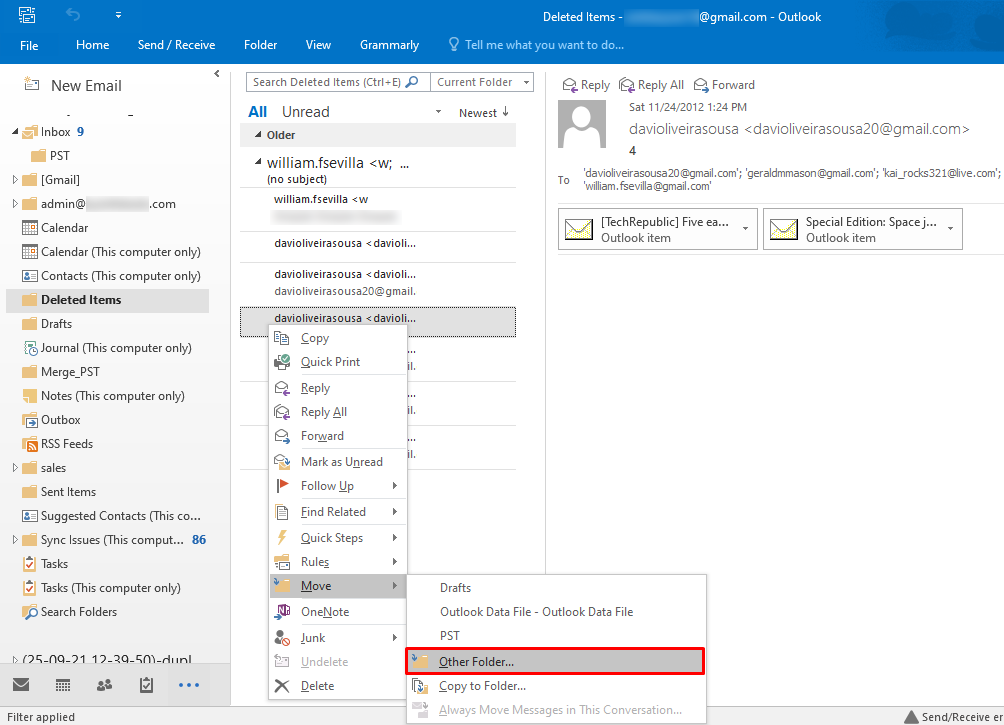 Recover Deleted Contacts from Outlook