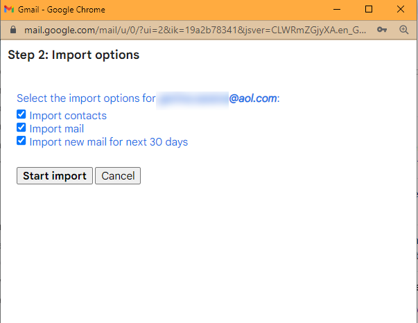 Export AOL Contacts to Gmail