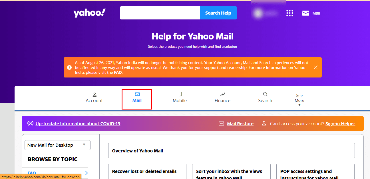 Yahoo Emails Disappeared from Inbox