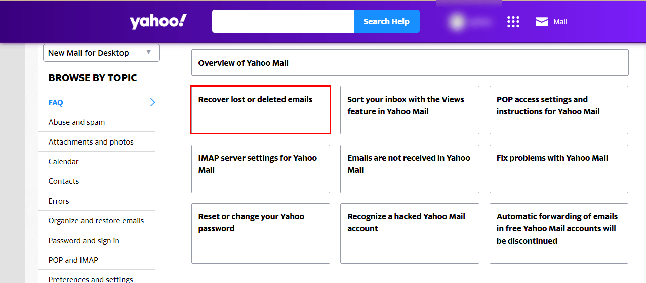 Yahoo Emails Disappeared from Inbox