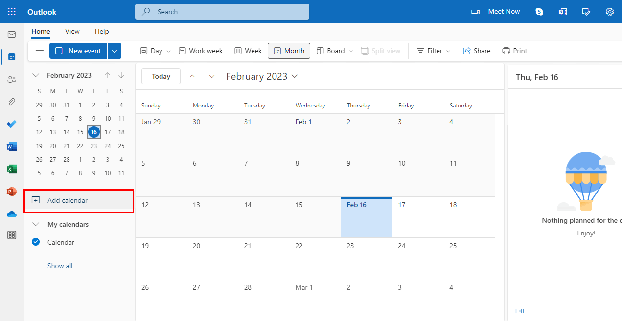 Import PST Calendar to Office 365