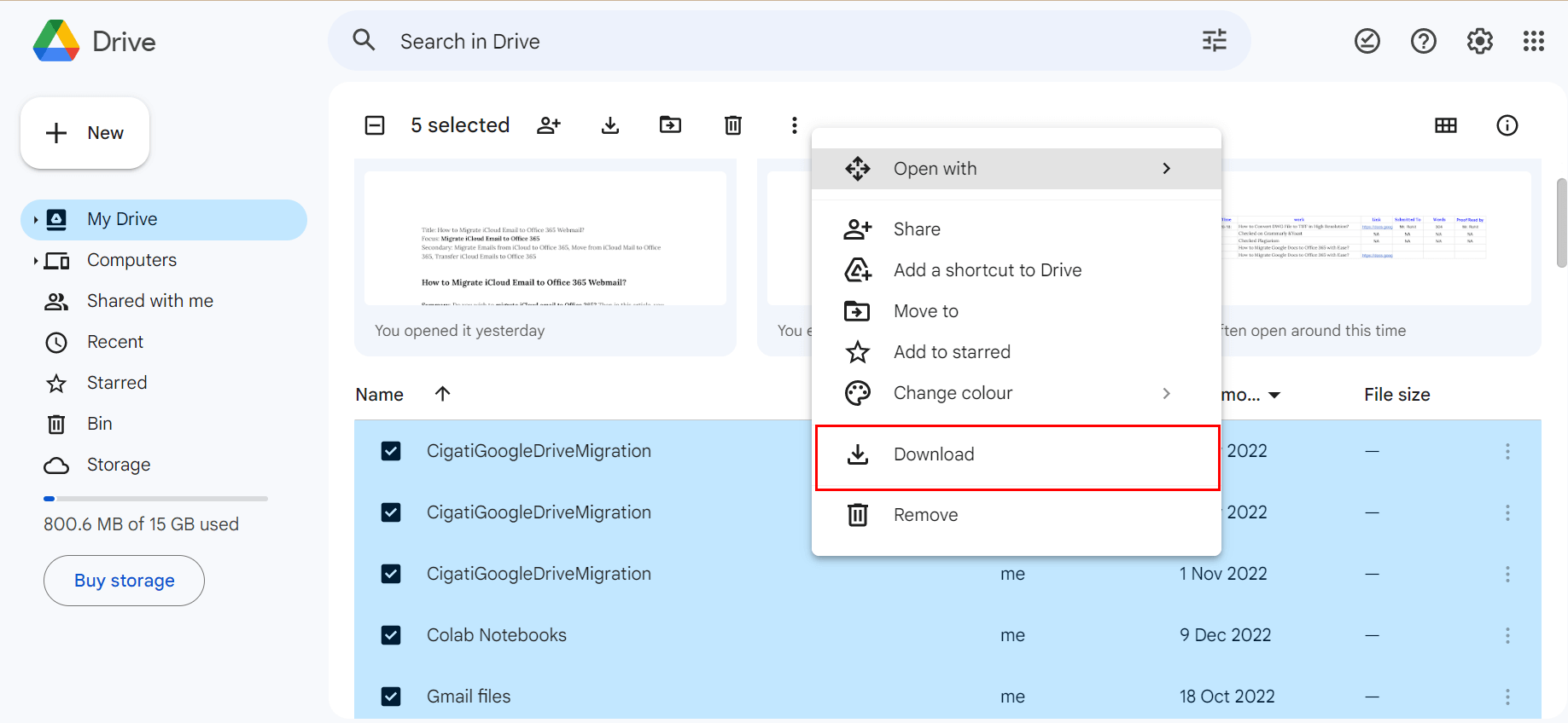 Migrate Google Docs to Office 365