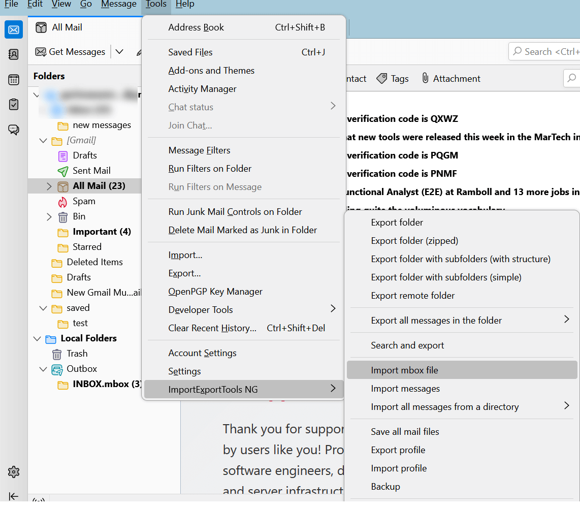 Open MBOX File on Mac