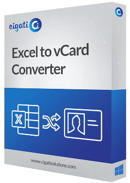 Excel to VCard Converter Software Box