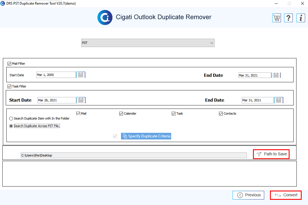 delete duplicates in outlook 2013