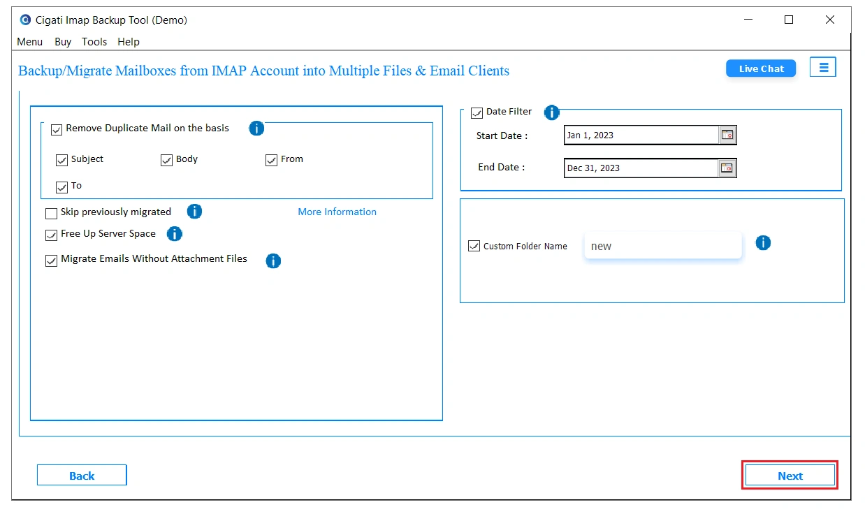 Pick additional filter and click convert